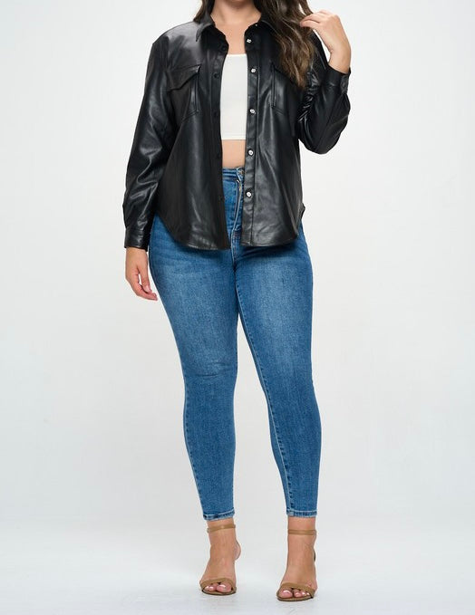 Faux Leather Jacket