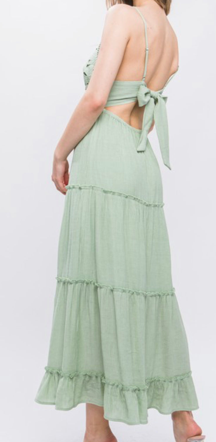 Crochet Top Long Dress