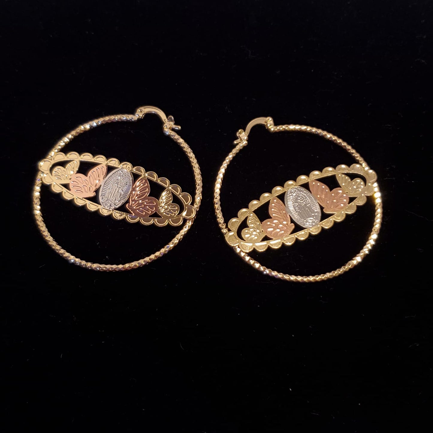 Virgencita Hoop Earrings